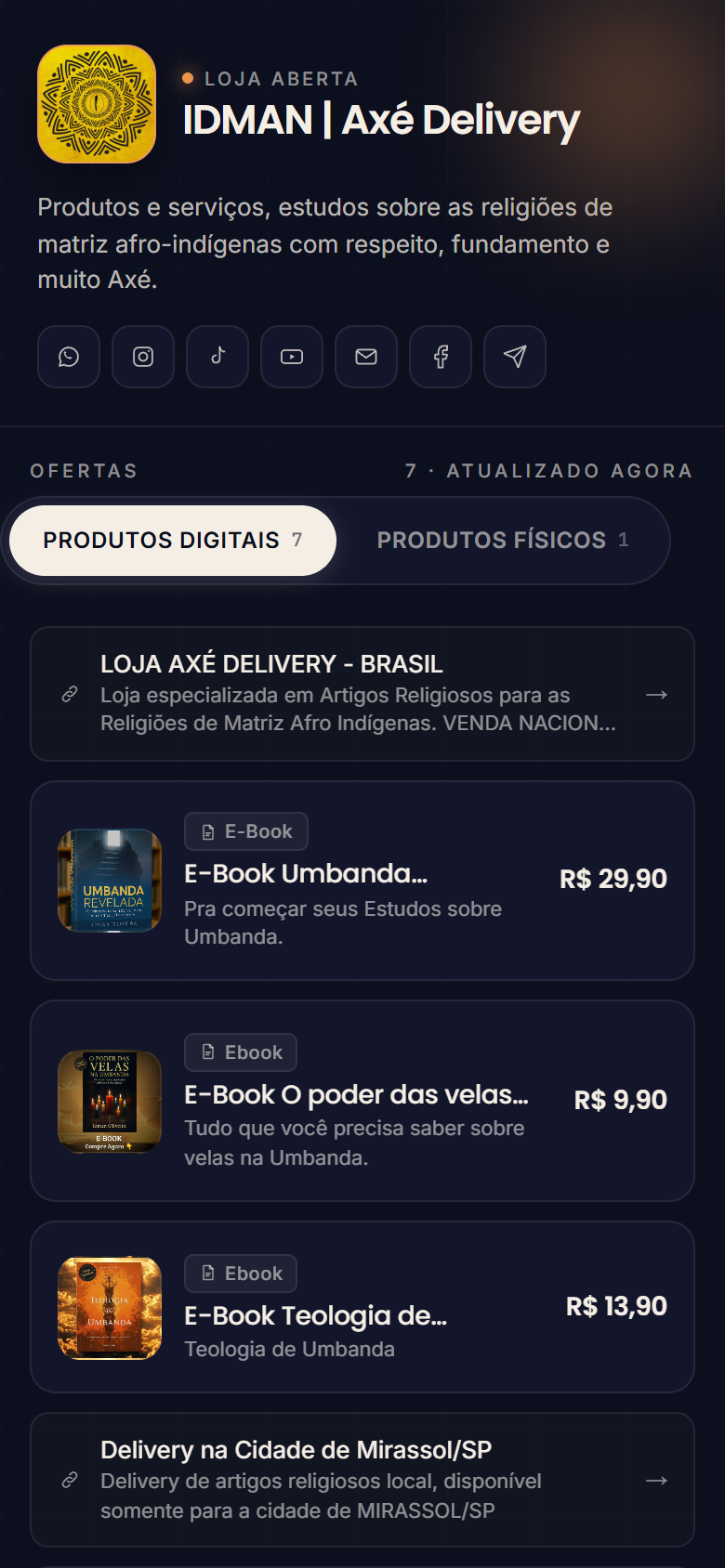 Loja idmanaxedelivery na yuu